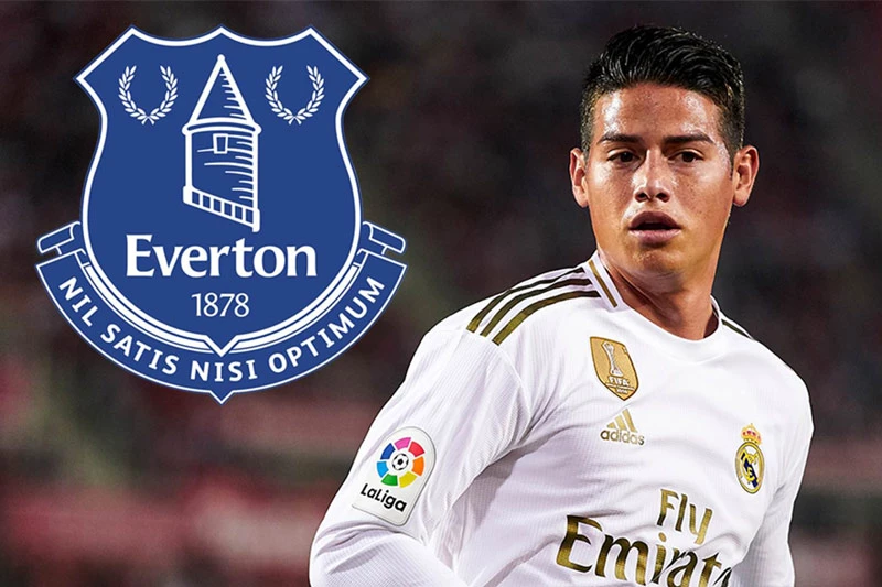 Tiền đạo trái: James Rodriguez (Everton).