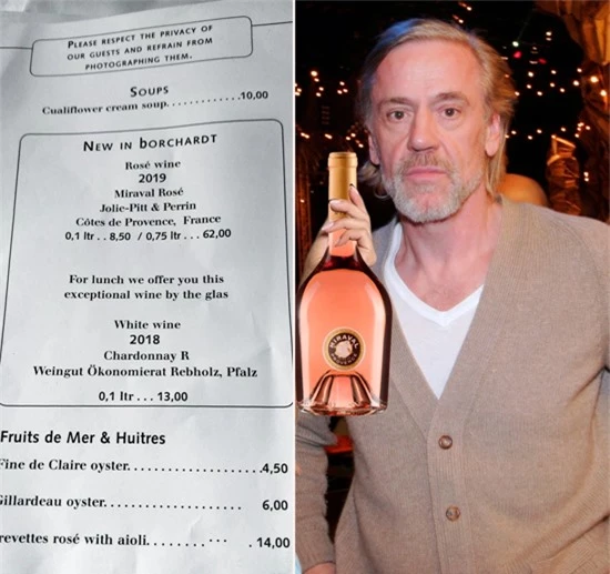 Chồng của Nicole phục vụ rượu vang hồng nhà Jolie-Pitt tại nhà hàng của ông.