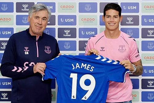 Mua xong James, Ancelotti tự tin đưa Everton vào Top 4