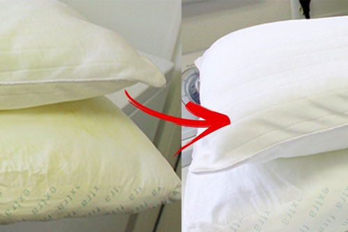 Cách đơn giản nhất biến ruột gối ố vàng trở lại "trắng như bông"