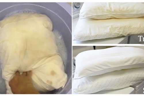 Mẹo giặt ruột gối dễ dàng, ố vàng đến mấy vài phút cũng trắng tinh thơm tho như mới