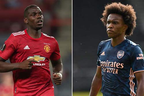 Fan Arsenal phấn khích khi so sánh thông số của Willian và Pogba