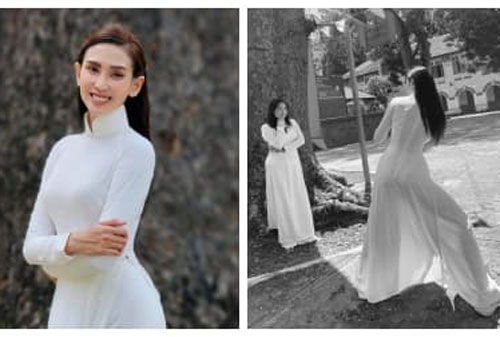 Võ Hoàng Yến diện áo dài khiến fan vô cùng bất ngờ