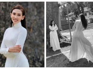 Võ Hoàng Yến diện áo dài khiến fan vô cùng bất ngờ
