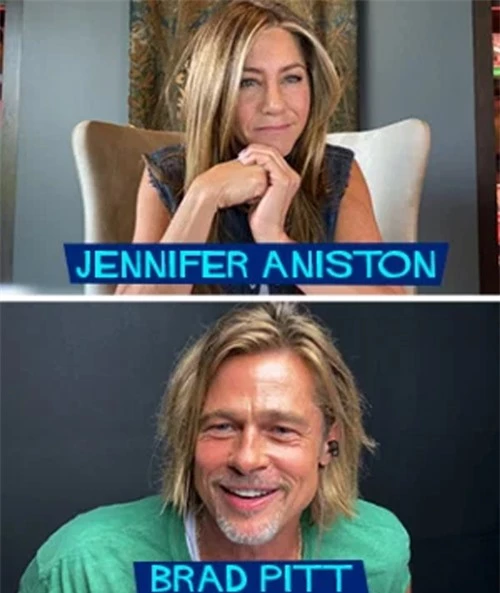 Jennifer và Brad Pitt trong buổi gặp gỡ trực tuyến đầu tiên để đọc kịch bản phim.