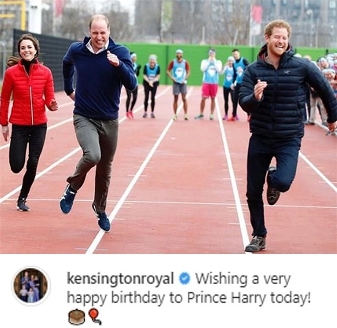 Bài đăng chúc mừng sinh nhật Harry của nhà Cambridge. Ảnh: Instagram.