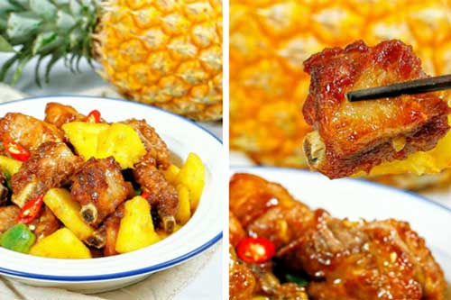 Cách làm món sườn non rim dứa chua ngọt đậm đà, đưa cơm quá đã