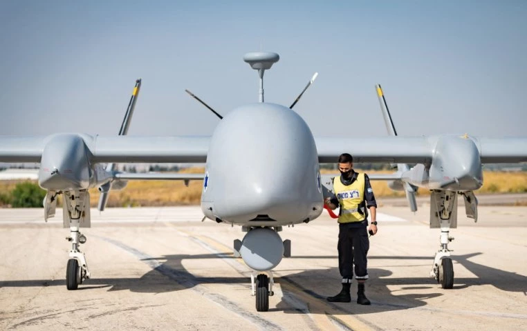 Một UAV Eitan (Heron TP) do Phi đội 210 vận hành, các UAV hiện đảm nhiệm phần lớn thời gian bay của IAF. Ảnh: Không quân Israel.