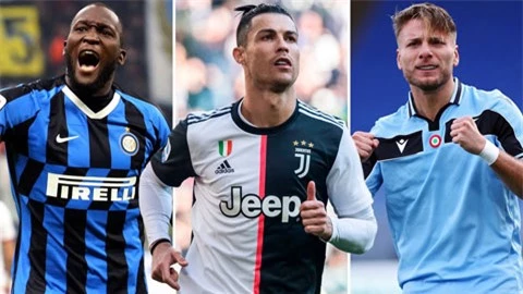 Vua phá lưới Serie A 2020/21: Ronaldo dễ bị Immobile và Lukaku qua mặt