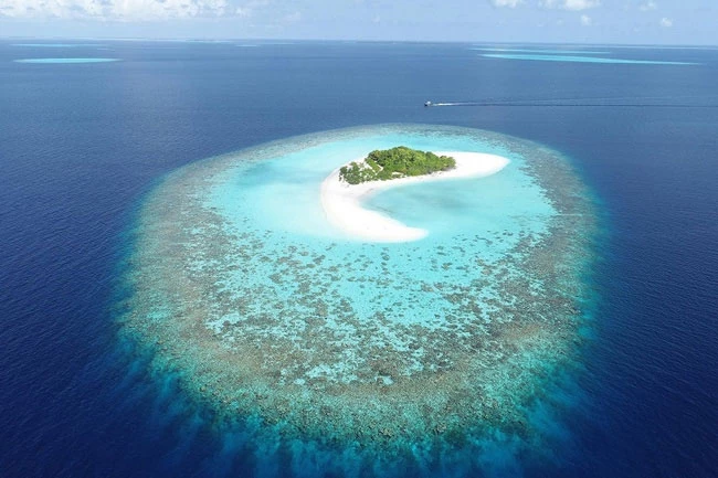 Quần đảo Maldives nằm trong số những hòn đảo có thể bị ảnh hưởng bởi sự gia tăng toàn cầu của mực nước biển. Ảnh: Đại học Plymouth.