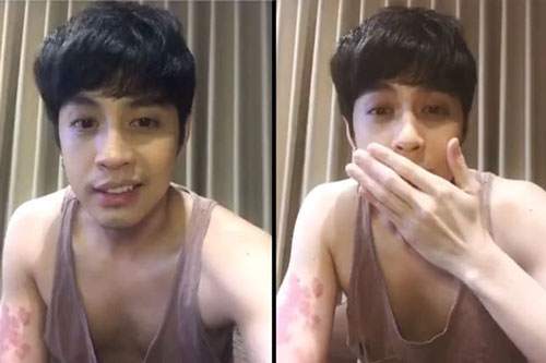 Noo Phước Thịnh lỡ nói bậy trong lúc livestream, phải lấy tay che miệng