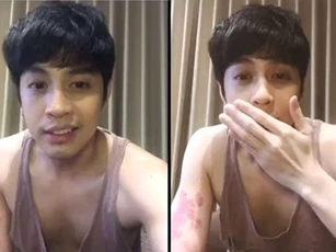 Noo Phước Thịnh lỡ nói bậy trong lúc livestream, phải lấy tay che miệng