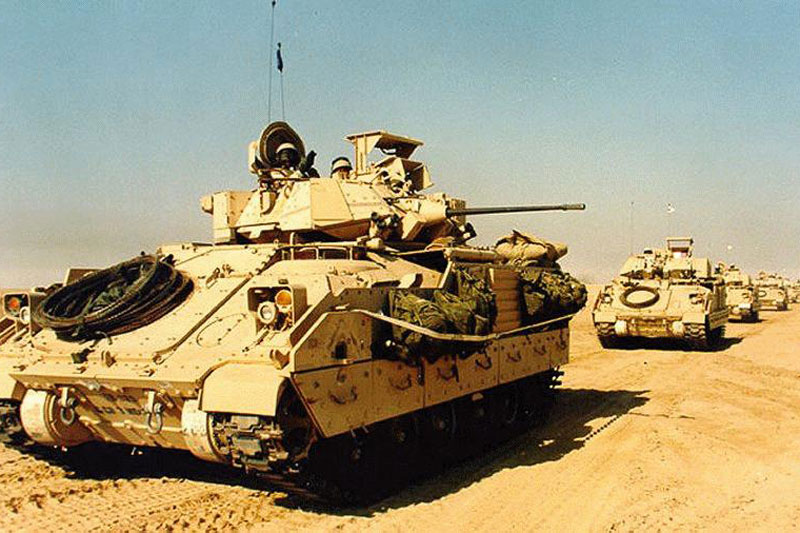 Quân đội Mỹ triển khai “báo thép” Bradley tới Đông Bắc Syria