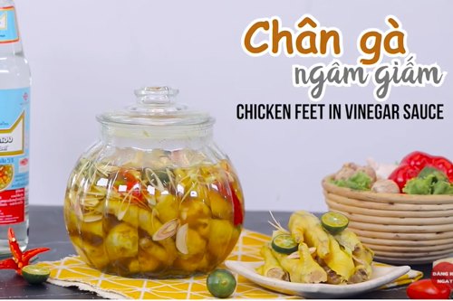 Ngon ngất ngây với món chân gà ngâm giấm giòn cay