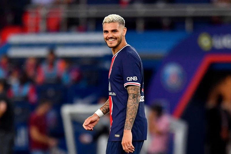 8. Mauro Icardi (Paris Saint-Germain, định giá chuyển nhượng: 54 triệu bảng).