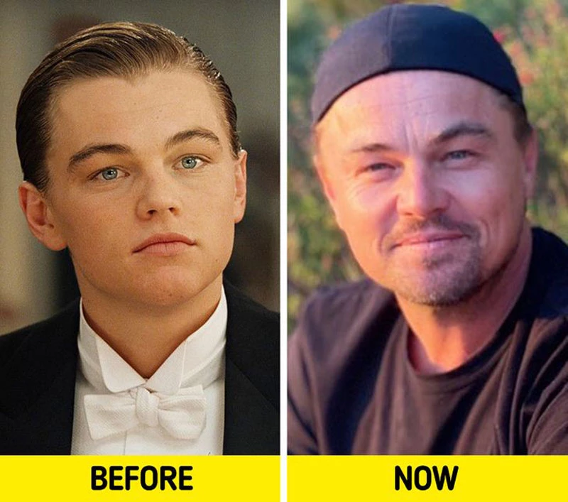 Leonardo DiCaprio "ngày ấy" và hiện tại.