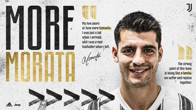 Trang chủ Juventus thông báo chiêu mộ thành công Morata