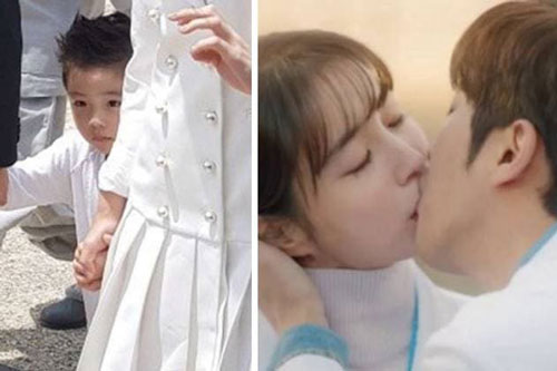 Con trai tình cũ của Song Hye Kyo mới 5 tuổi đã biết 'lo sốt vó' khi thấy mẹ ôm hôn trai lạ
