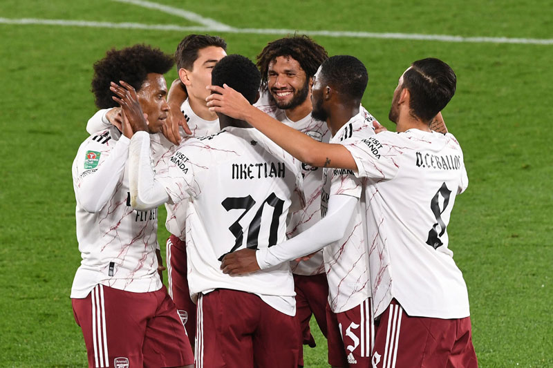 Nketiah lại ghi bàn, Arsenal hạ Leicester để vào vòng 4 cúp Liên đoàn