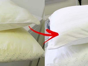 Tuyệt chiêu giặt ruột gối cũ vàng ố sạch bong trắng sáng như mới