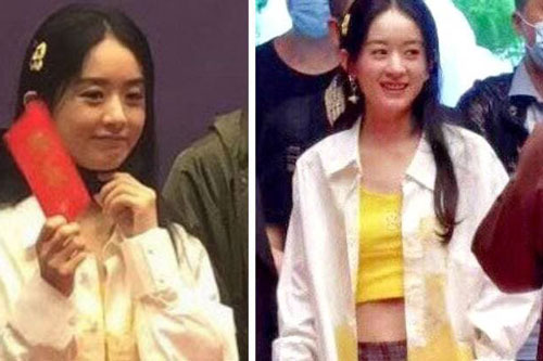 Triệu Lệ Dĩnh phờ phạc, mắt sưng húp vì thiếu ngủ do phải quay phim liên tục