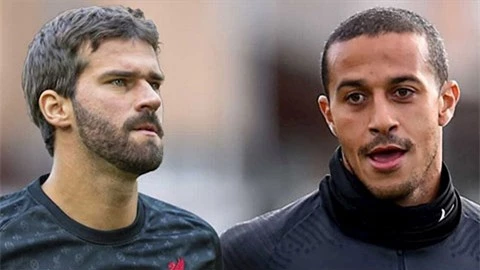 Thiago Alcantara và Alisson nguy cơ lỡ đại chiến Liverpool vs Arsenal