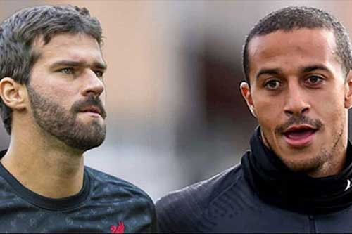 Thiago Alcantara và Alisson nguy cơ lỡ đại chiến Liverpool vs Arsenal