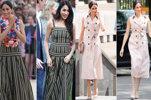 'Biểu tượng thời trang' Nữ công tước Meghan cũng nhiều lần mặc lại trang phục cũ