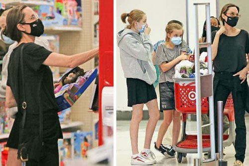 Angelina Jolie lộ diện cùng 3 cô con gái sau tin đồn nhịn ăn để tạo sức ép cho Brad Pitt