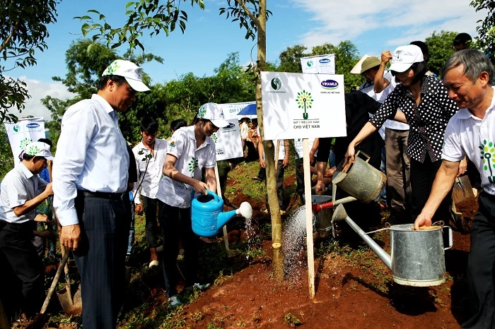 Năm 2014, Vinamilk và Quỹ 1 triệu cây xanh cho Việt Nam trao tặng 40.000 cây xanh cho tỉnh Điện Biên.