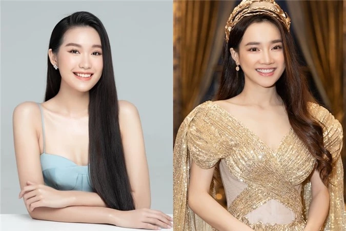 Ở vòng online, Doãn Hải My (trái) được nhận xét giống diễn viên Nhã Phương.
