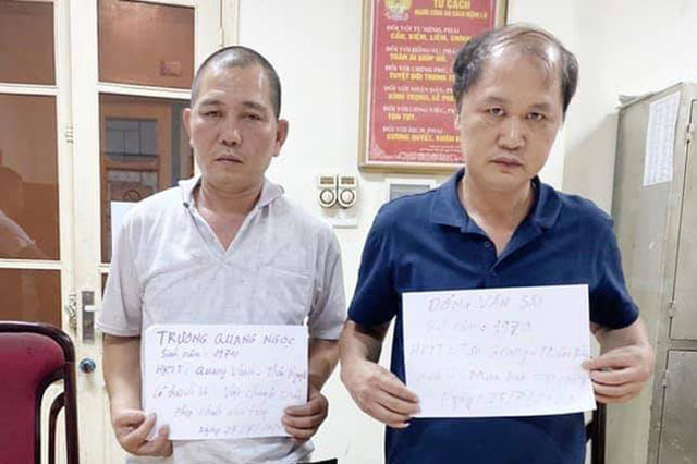 Giấu 6 bánh heroin trong các thùng sơn trên xe tải