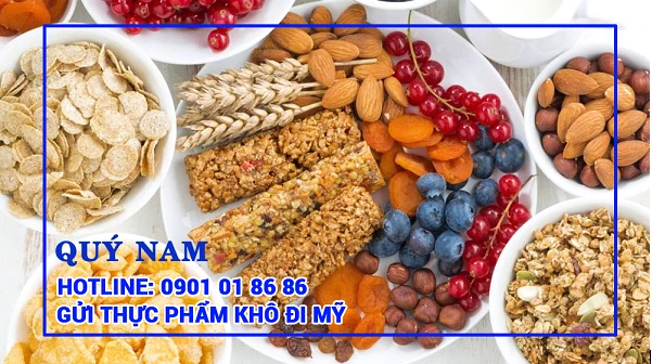 Quý khách có thể gửi thực phẩm khô đi Mỹ.