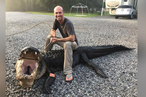 Khoảnh khắc thợ săn tay không chiến đấu với cá sấu khổng lồ