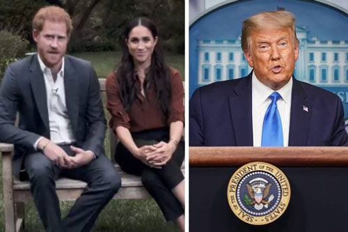 Vợ chồng Meghan gây phẫn nộ vì làm xấu mặt Hoàng gia Anh, Tổng thống Mỹ liền có phát ngôn 'dằn mặt'