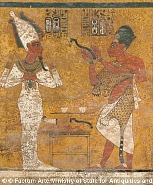 Một phần bức tượng trong hầm mộ Tutankhamun. Ảnh: Kiến Thức