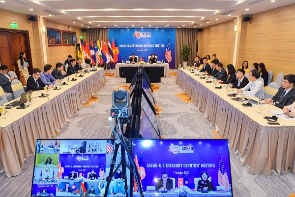 Hội nghị Thứ trưởng Tài chính và Phó Thống đốc Ngân hàng Trung ương ASEAN và Thứ trưởng Tài chính Hoa Kỳ (01/10/2020).