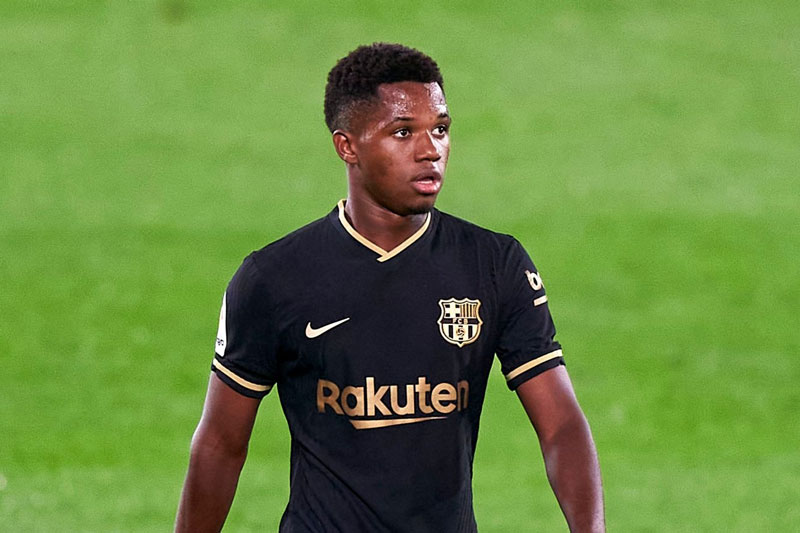 Thần đồng Fati đe dọa kỷ lục ghi bàn của Quintana ở La Liga