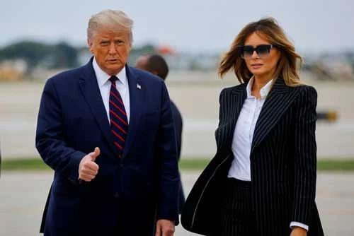 Tổng thống Trump và vợ Melania. Ảnh: Reuters.