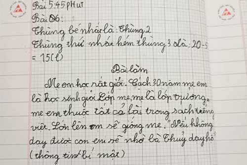 Học trò lớp 1 tả mẹ siêu "lầy", đọc câu cuối ai cũng giật mình "cười té ghế": Còn bé mà biết tính xa quá!