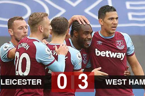 Thua "tan nát" West Ham, vị trí thứ 2 của Leicester "lung lay" dữ dội