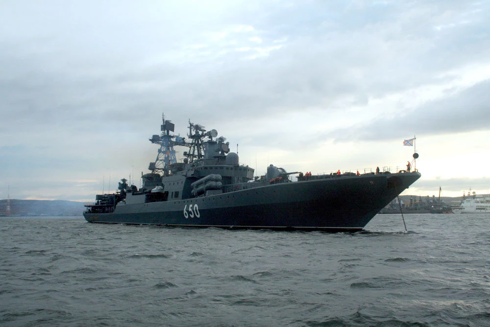 Khu trục hạm chống ngầm Đô đốc Chabanenko lớp Udaloy II của Hải quân Nga. Ảnh: TASS.