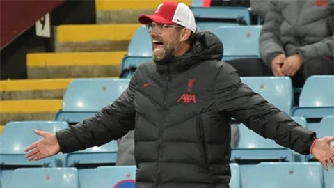 Klopp không hiểu tại sao Liverpool lại thua bẽ bàng trước Aston Villa