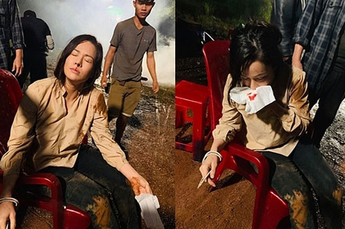 Nhật Kim Anh bị thương khi quay 'Vua bánh mỳ'