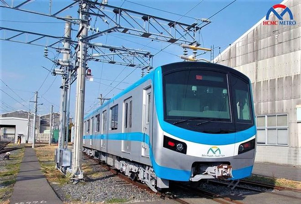 Đoàn tàu đầu tiên của tuyến metro Bến Thành – Suối Tiên tại TP.HCM. 