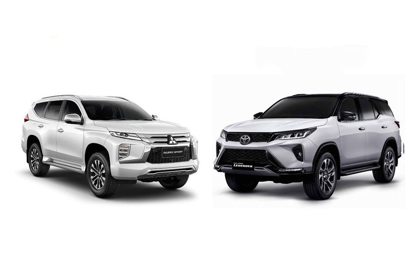 So sánh Mitsubishi Pajero Sport 2020 với Toyota Fortuner 2021