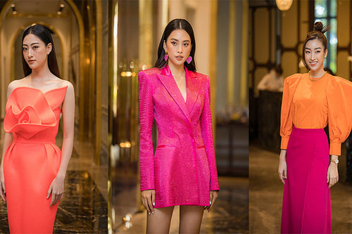 Dàn Hoa hậu khoe sắc với váy áo color block