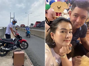 Vợ đại gia bị kẹt xe 3 tiếng, siêu mẫu Bình Minh phi xe máy đến 'giải cứu'