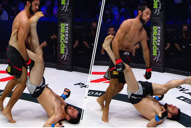 Võ sĩ Nga dùng cú đánh gót tàn khốc tiễn đối thủ ‘vào cơn mê’