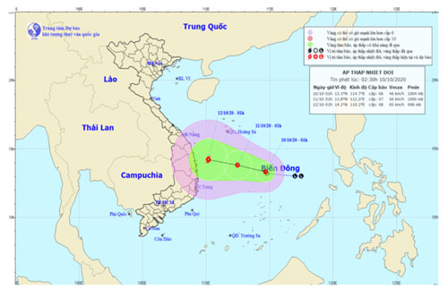 Áp thấp nhiệt đới mới trên biển Đông